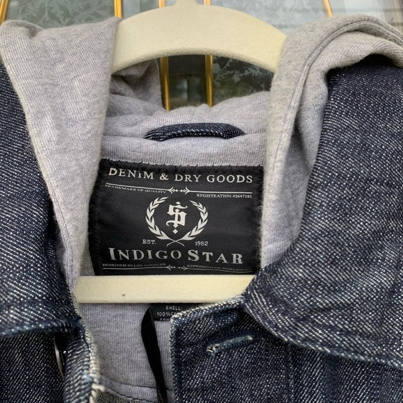 Denim / Jean Hooded Vest - Picture 3 of 7